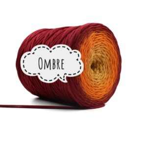 Ombre - Meggypiros/mandarin/mustár
