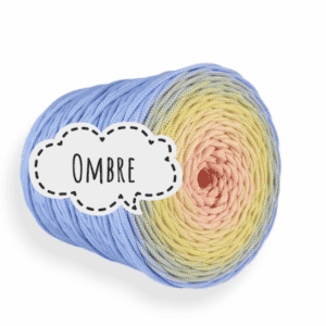 Ombre - Világoskék/banán/babarózsa