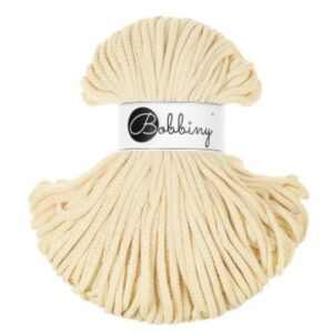 Bobbiny Premium Zsinórfonal - 5 mm - Butter yellow – 100 m