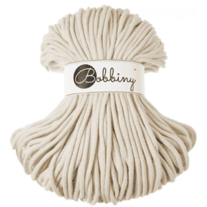Bobbiny Premium Zsinórfonal - 5 mm - Natúr – 100 m