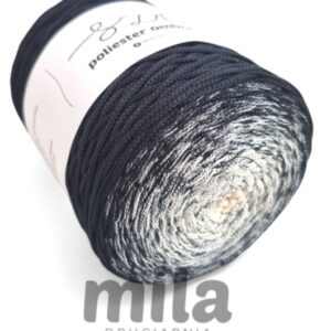 Sznur by Mila poliészter ombrefonal (3 mm-300 m) - OM01 krém/fekete