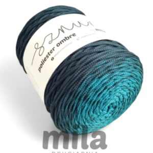 Sznur by Mila poliészter ombrefonal (3 mm-300 m) - OM27 smaragdzöld/üveg