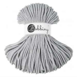 Bobbiny Premium Zsinórfonal - 5 mm - Világos szürke – 100 m
