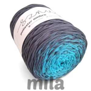 Sznur by Mila poliészter ombrefonal (3 mm-300 m) -  OM20 azúrkék/acél