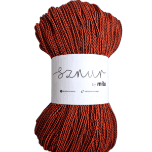 Sznur by Mila pamutzsinór 5 mm - PM304 MIX fekete/narancssárga