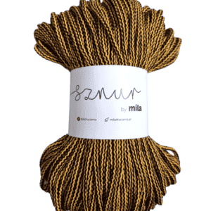 Sznur by Mila pamutzsinór 5 mm - PM305 MIX fekete/sárga