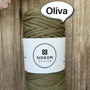 NOKON Design 5 mm lapos poliészter zsinórfonal - Olíva