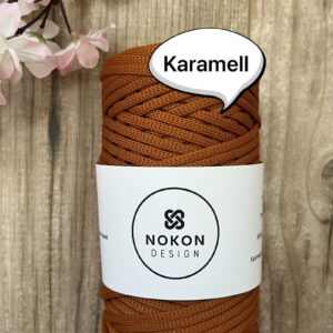 NOKON Design 5 mm lapos poliészter zsinórfonal - Karamell