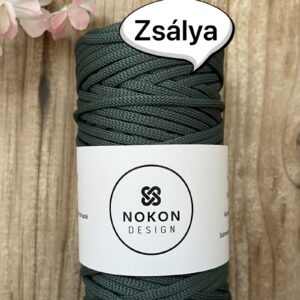 NOKON Design 5 mm lapos poliészter zsinórfonal - Zsálya