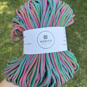 NOKON Design 100% pamut zsinórfonal 5 mm - Szivárványkert