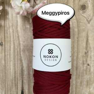 NOKON Design 5 mm lapos poliészter zsinórfonal - Meggypiros