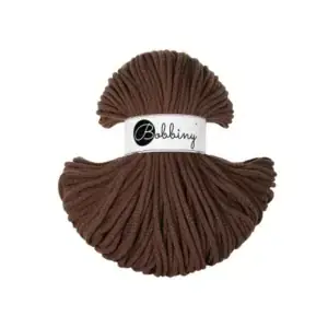 Bobbiny Premium Zsinórfonal - 5 mm - CHOCOLATE BROWN – 100 m