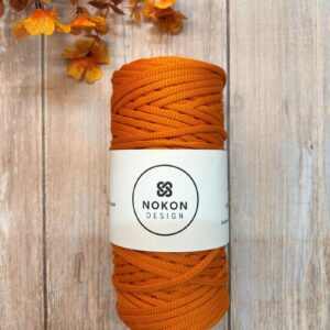 NOKON Design 5 mm lapos poliészter zsinórfonal - Narancs
