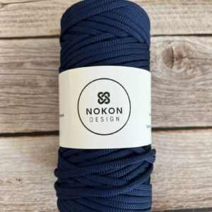 NOKON Design 5 mm lapos poliészter zsinórfonal - Sötétkék
